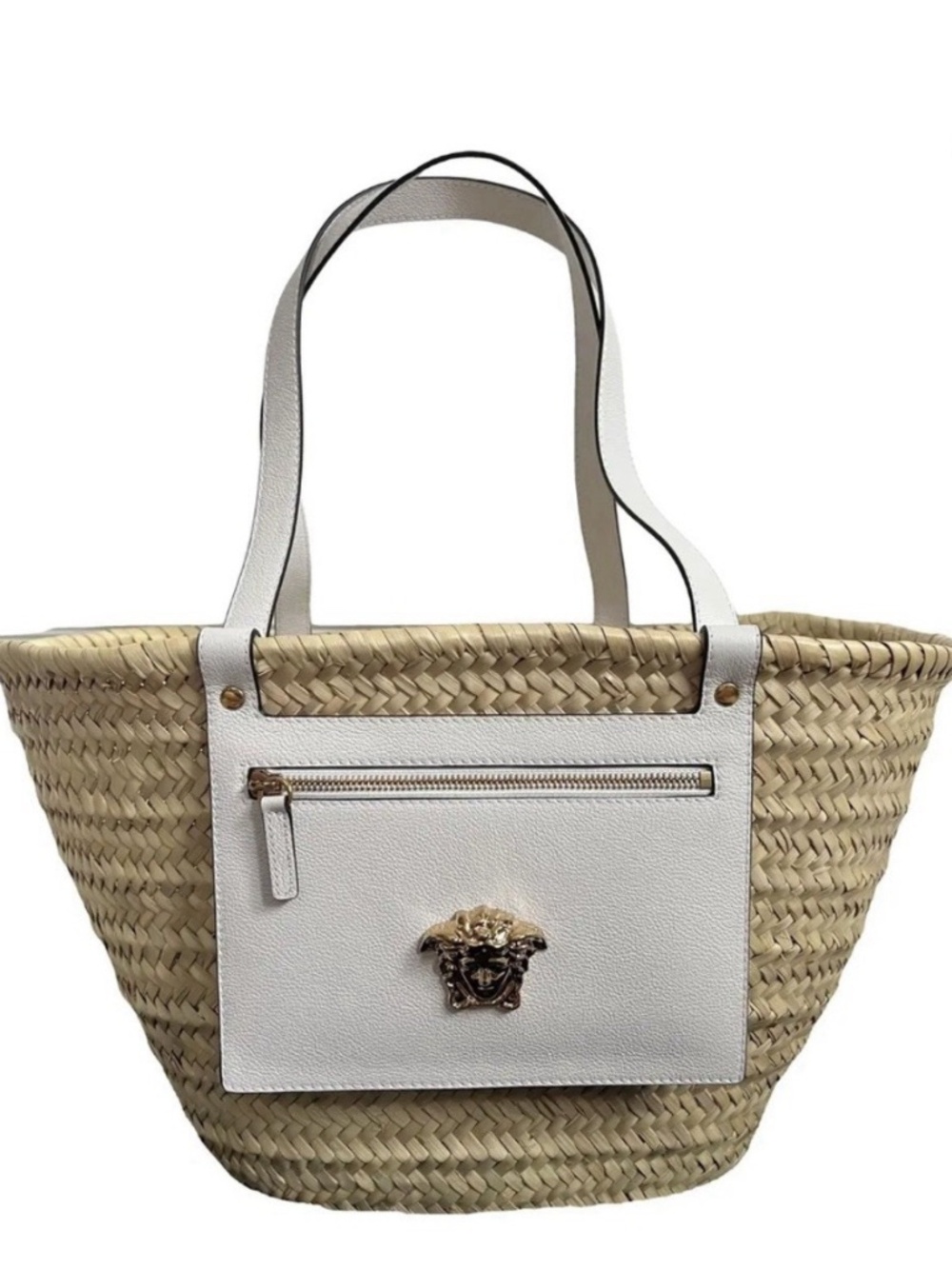 Versace Medusa Straw Bag Tote